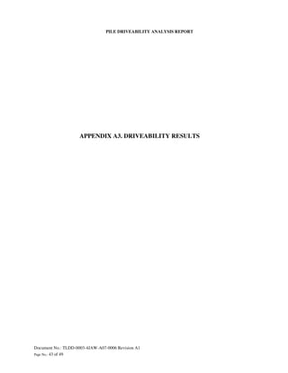 Driveability Form.pdf Tldd 0003-4 jaw-a07-0006 pile driveability analysis-rev a1 | PDF