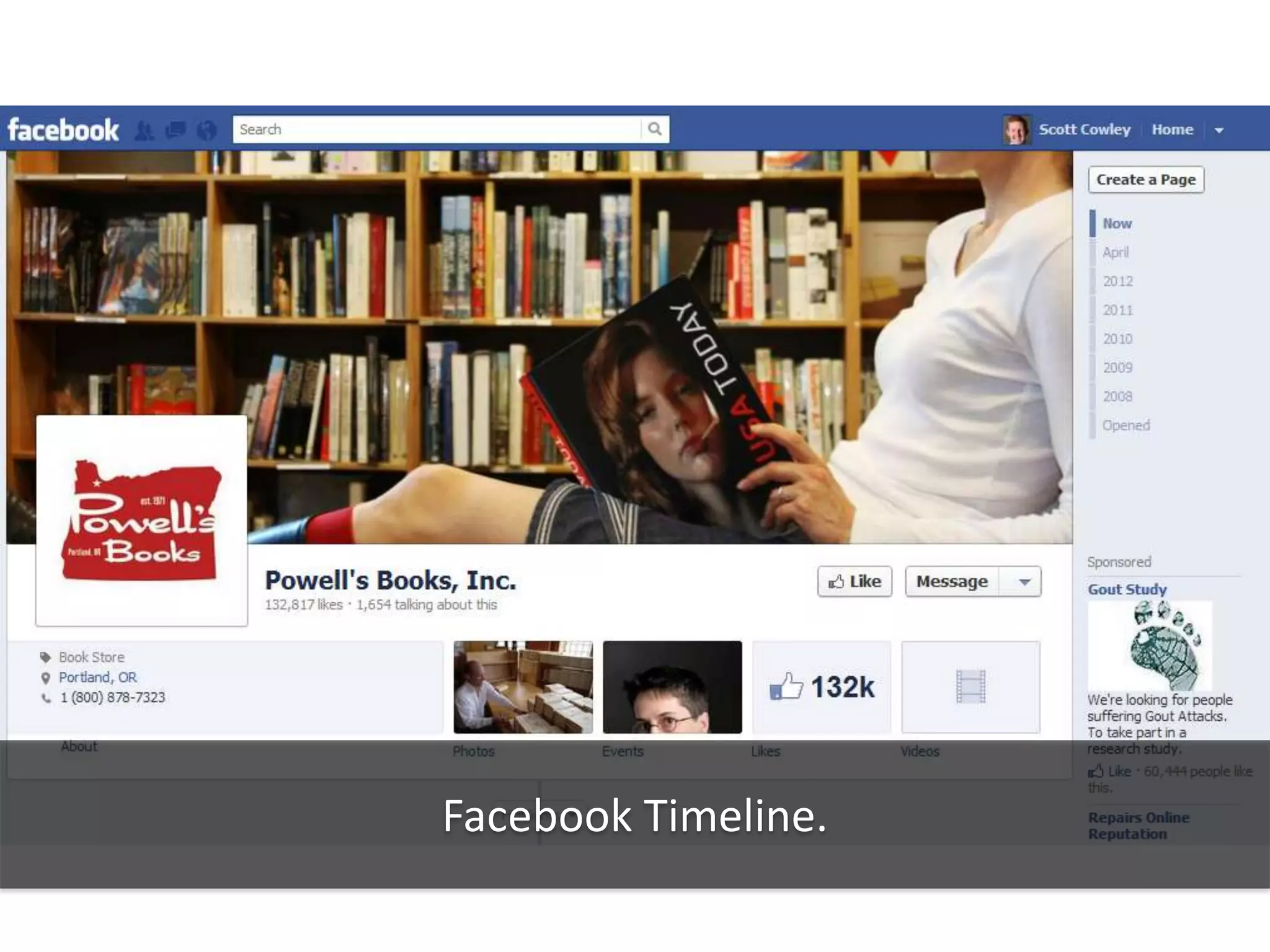 Facebook Timeline.
 