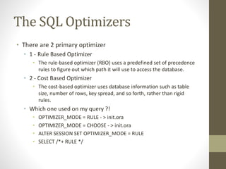 How oracle query works (The SQL Optimizers) | PPT