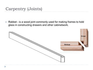 Tle review-drafting-carpentry-masonry-plumbing-electricity | PPTX