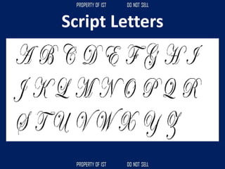 Script Letters
 