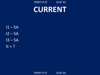 CURRENT
I1 – 5A
I2 – 5A
I3 – 5A
It = ?
 