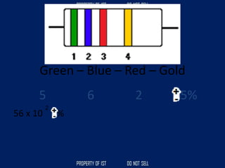 Green – Blue – Red – Gold
5 6 2 5%
56 x 10 5%
2
 