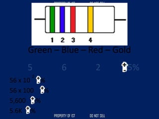 Green – Blue – Red – Gold
5 6 2 5%
56 x 10 5%
56 x 100 5%
5,600 5%
5.6K 5%
2
 