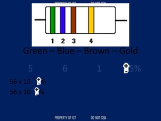 Green – Blue – Brown – Gold
5 6 1 5%
56 x 10 5%
56 x 10 5%
1
 
