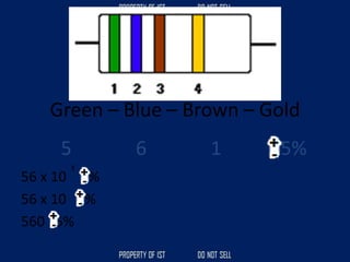 Green – Blue – Brown – Gold
5 6 1 5%
56 x 10 5%
56 x 10 5%
560 5%
1
 