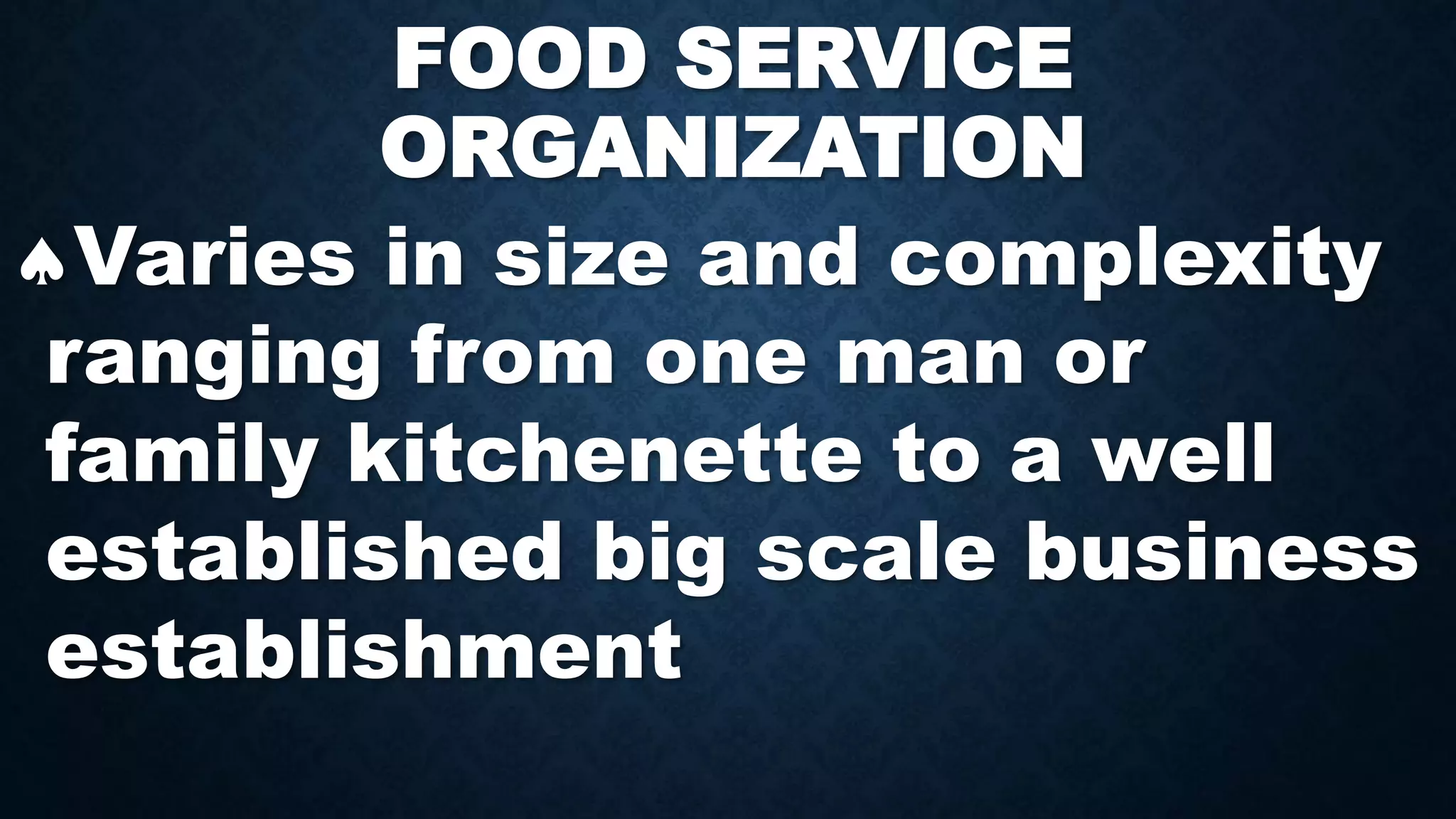 Tle 10 l1 food service organization PPT