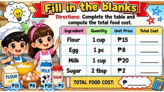 TLE -FCS 10 FOOD COST (1st Term)   .pptx