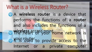 Wifi Router Function TLE 10 (ICT): Configuring a Wireless Router | PPTX
