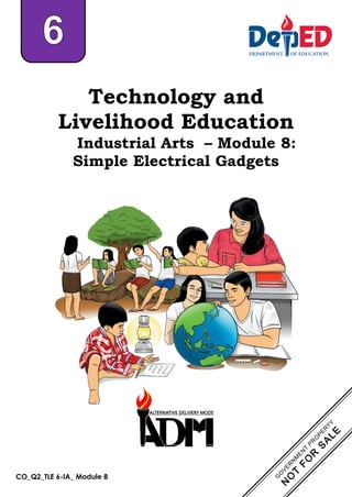 CO_Q2_TLE 6-IA_ Module 8
Technology and
Livelihood Education
Industrial Arts – Module 8:
Simple Electrical Gadgets
 