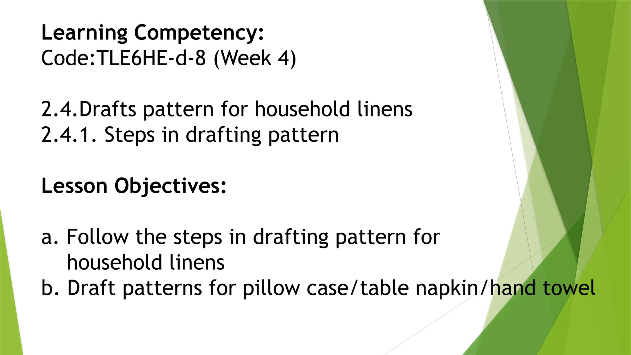 TLE 6 DRAFT PATTERNS 3rdquarter grade 6.pptx