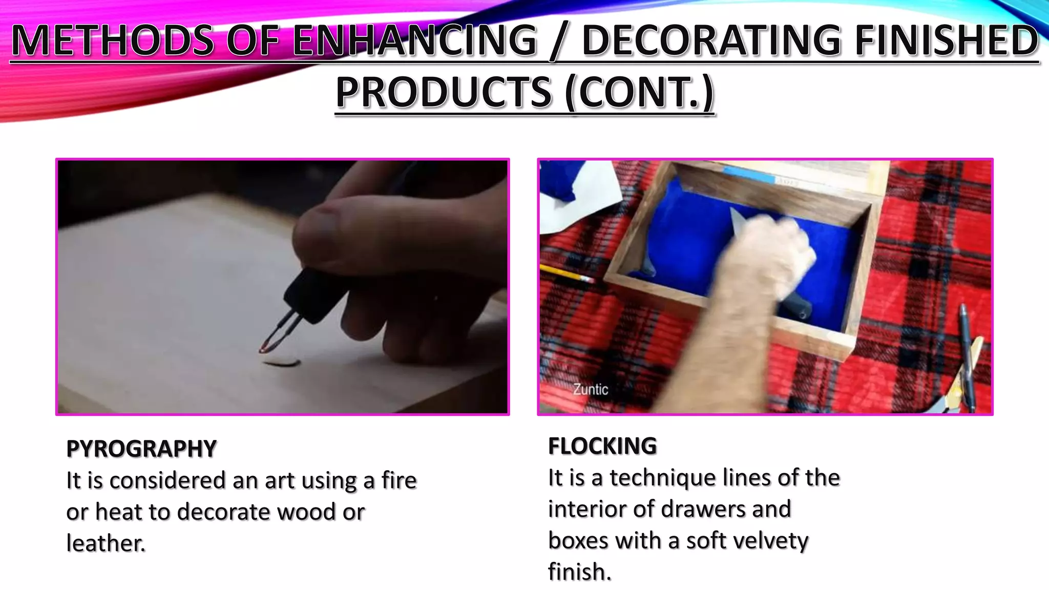 TLE 6 Industrial Arts Enhancing and Decorating Products by Gloria A