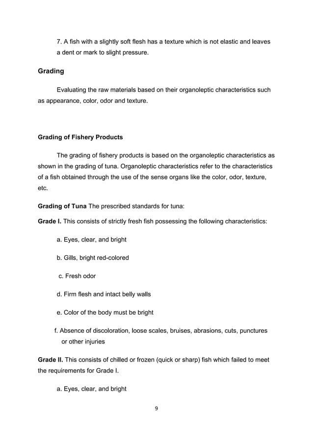 Tle 7 afa food (fish) processing module 5