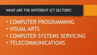 TLE 7 – SECTORS IN Information and Communications Technology.pptx