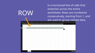Row Meaning In Computer TLE 7 SPREADSHEETdnajjwhdkahwdkjbawkjdb.pptx