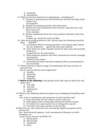 TLE 8 caregiving exam answer key.docx