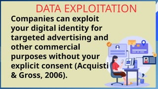 Digital Exploitation Example DIGITAL CITIZENSHIP ELEMENTS DIGITAL FOOTPRINTS AND IDENTITY ICT ...