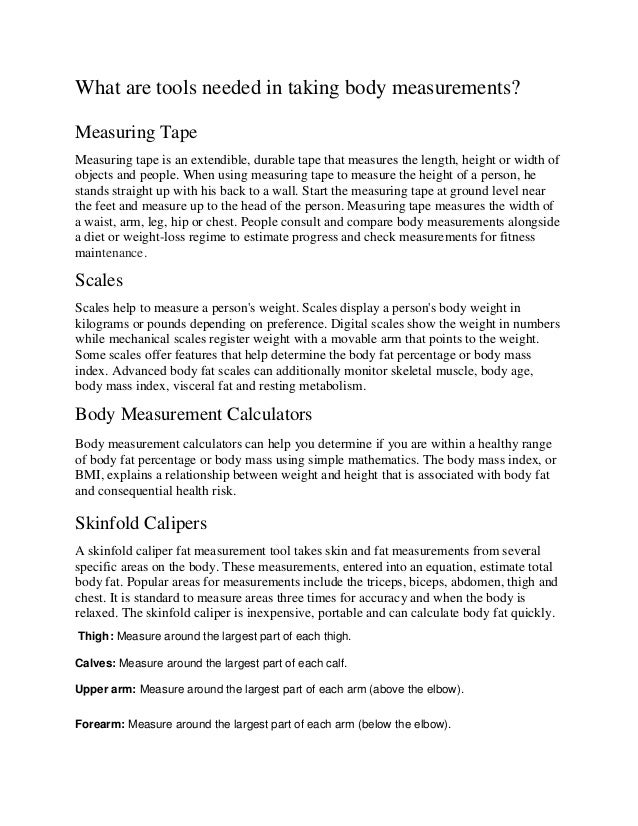 body statistics calculator