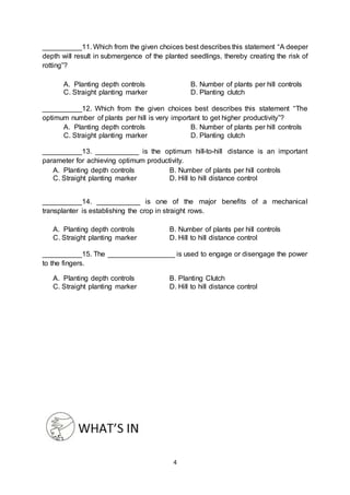 Module in Operating Transplanter 