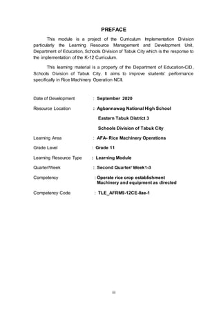 Module in Operating Transplanter 
