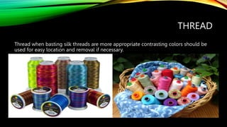 TLE Demonstration Teaching about the BASIC SEWING TOOLS | PPTX