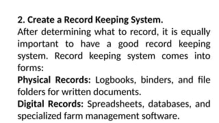 Record Keeping Module Effective Record Keeping of Materials, Tools, and Equipment in ...