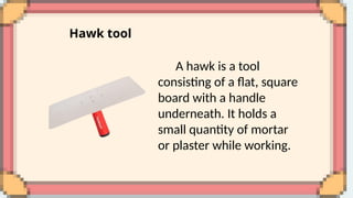 Classify different tools in industrial services | PPTX