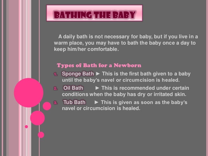 TLE report (bathing the baby, etc.)