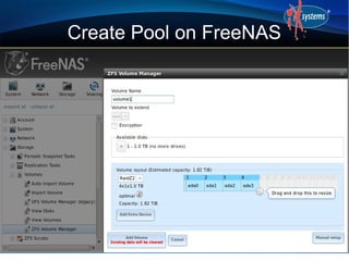 Create Pool on FreeNAS
 