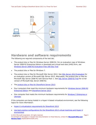 Configure SharePoint Server 2013 in a Three-Tier Farm | PDF | Computing ...