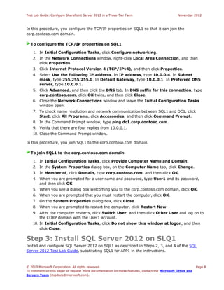 Configure SharePoint Server 2013 in a Three-Tier Farm | PDF | Computing ...