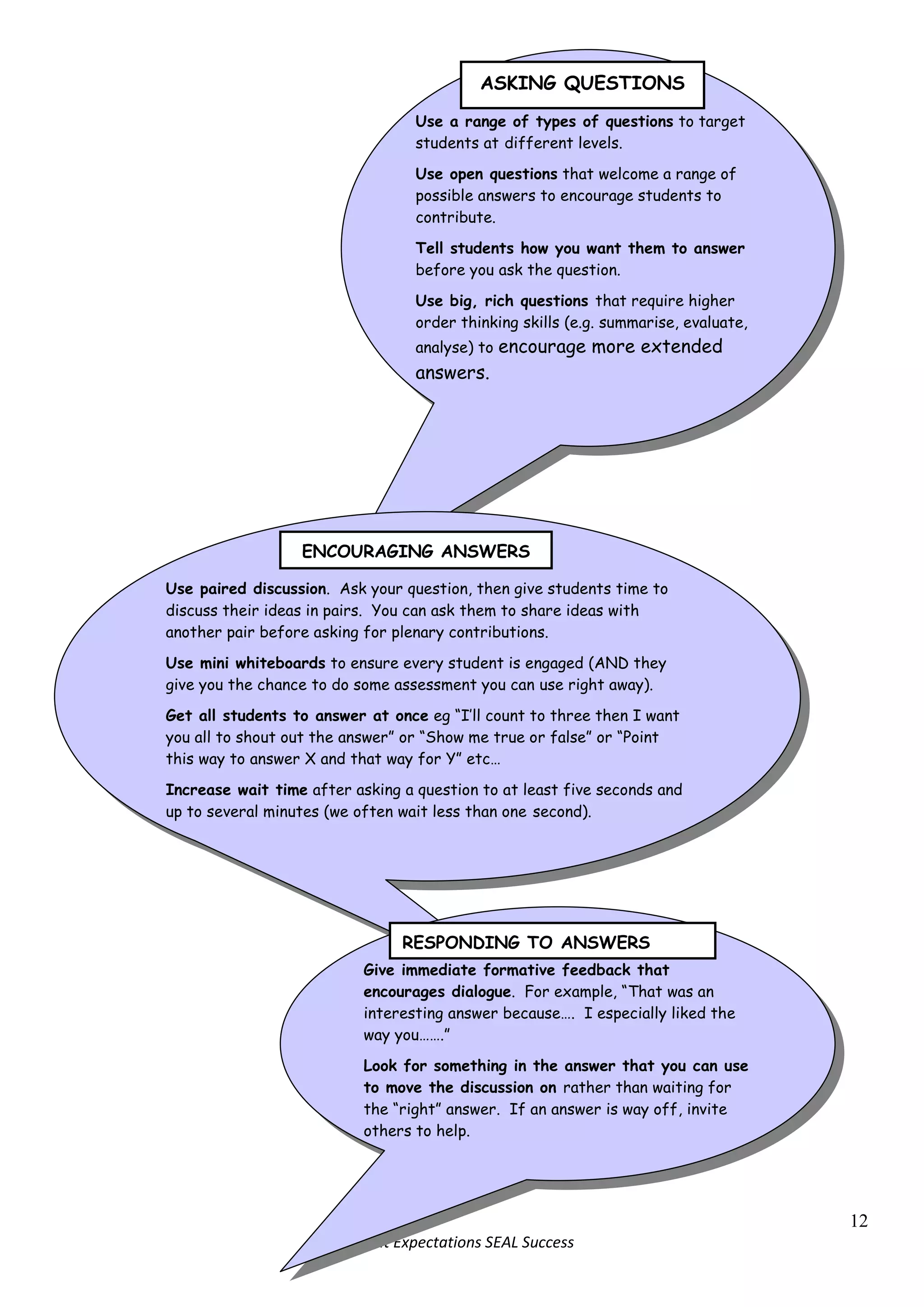 If you use mini whiteboards, try giving one between two – it forces students to talk/debate.