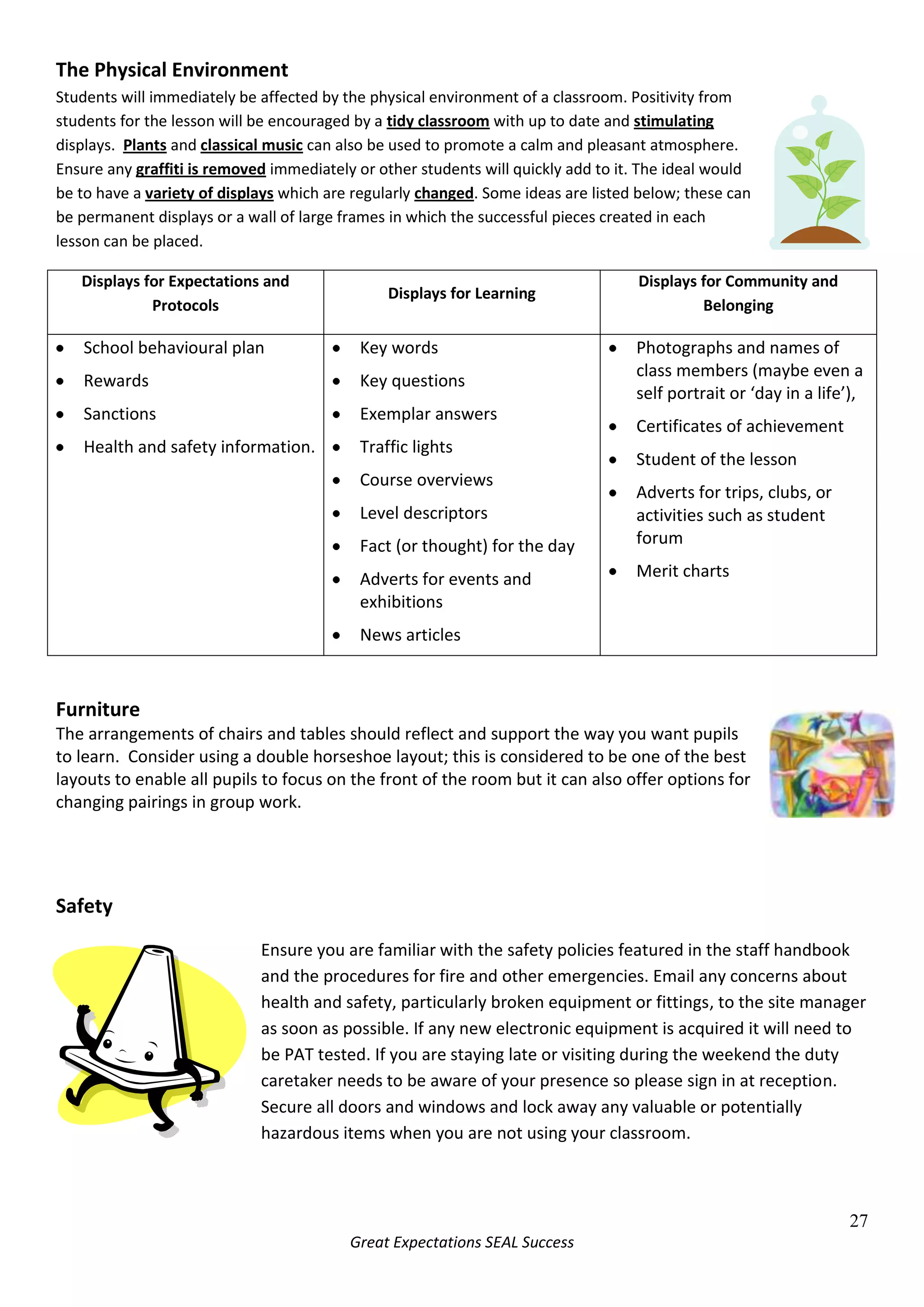 When setting objectives, consider all the students in the class; at its simplest level, this can mean the ‘All/Most/Some…’ or ‘Must/Should/Could…’ format (see section on Objectives).