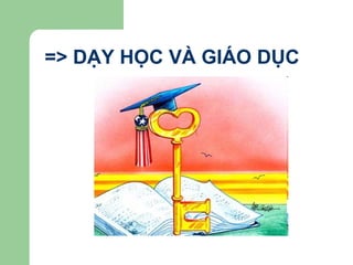 => DẠY HỌC VÀ GIÁO DỤC 