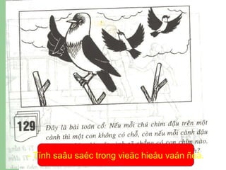 - Tính saâu saéc trong vieäc hieåu vaán ñeà. 