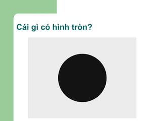 Cái gì có hình tròn? 