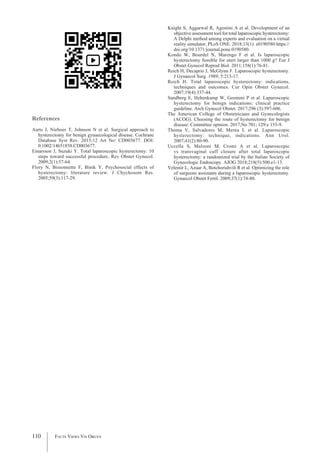 ESGE surgical steps of total laparoscopic hysterectomy | PDF