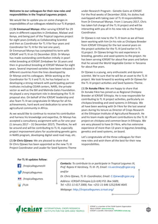 Tropical Legumes III Tropical Legumes III (TL III) Bulletin - 08
