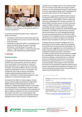 Tl iii  quarterly update (fourth bulletin)