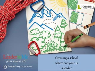 1
Creating a school
where everyone is
a leader
 