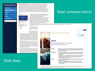 Short summary article
Slide show
 