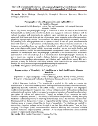 Book of Abstracts of the 10th International Conference on Languages ...