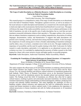 Language Learning Abstract Book of Abstracts of the 10th International Conference on Languages ...