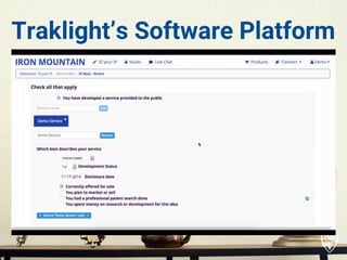 Traklight’s Software Platform
 