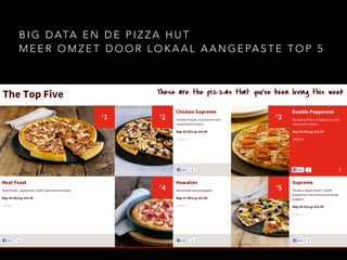 B I G D ATA E N D E P I Z Z A H U T
M E E R O M Z E T D O O R L O K A A L A A N G E PA S T E T O P 5
 