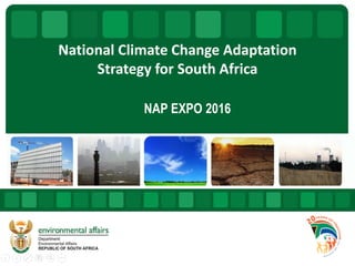 National Climate Change Adaptation
Strategy for South Africa
NAP EXPO 2016
 