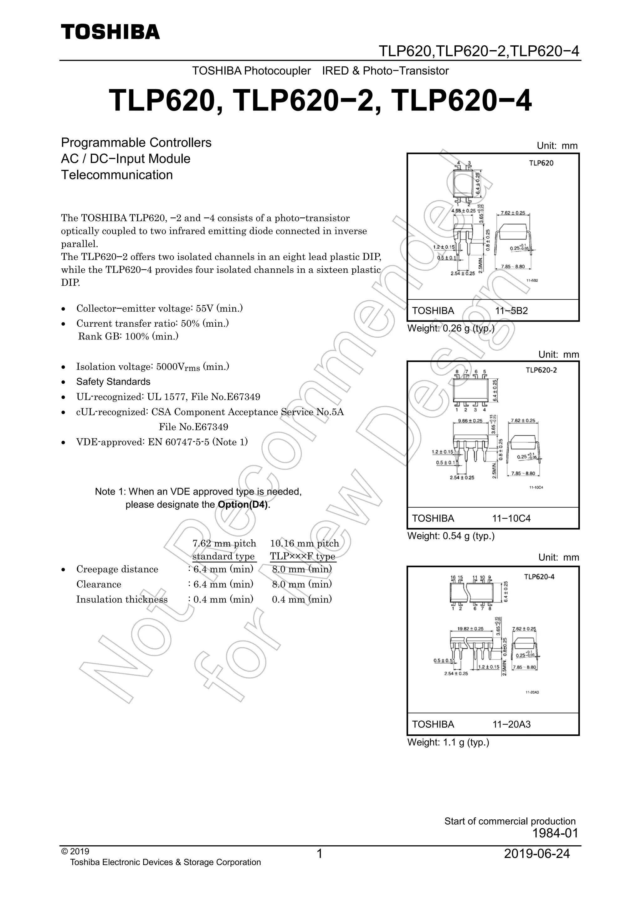 Original Opto TLP620GB TLP620 P620 620 DIP-4 New ToshibaOriginal Opto ...