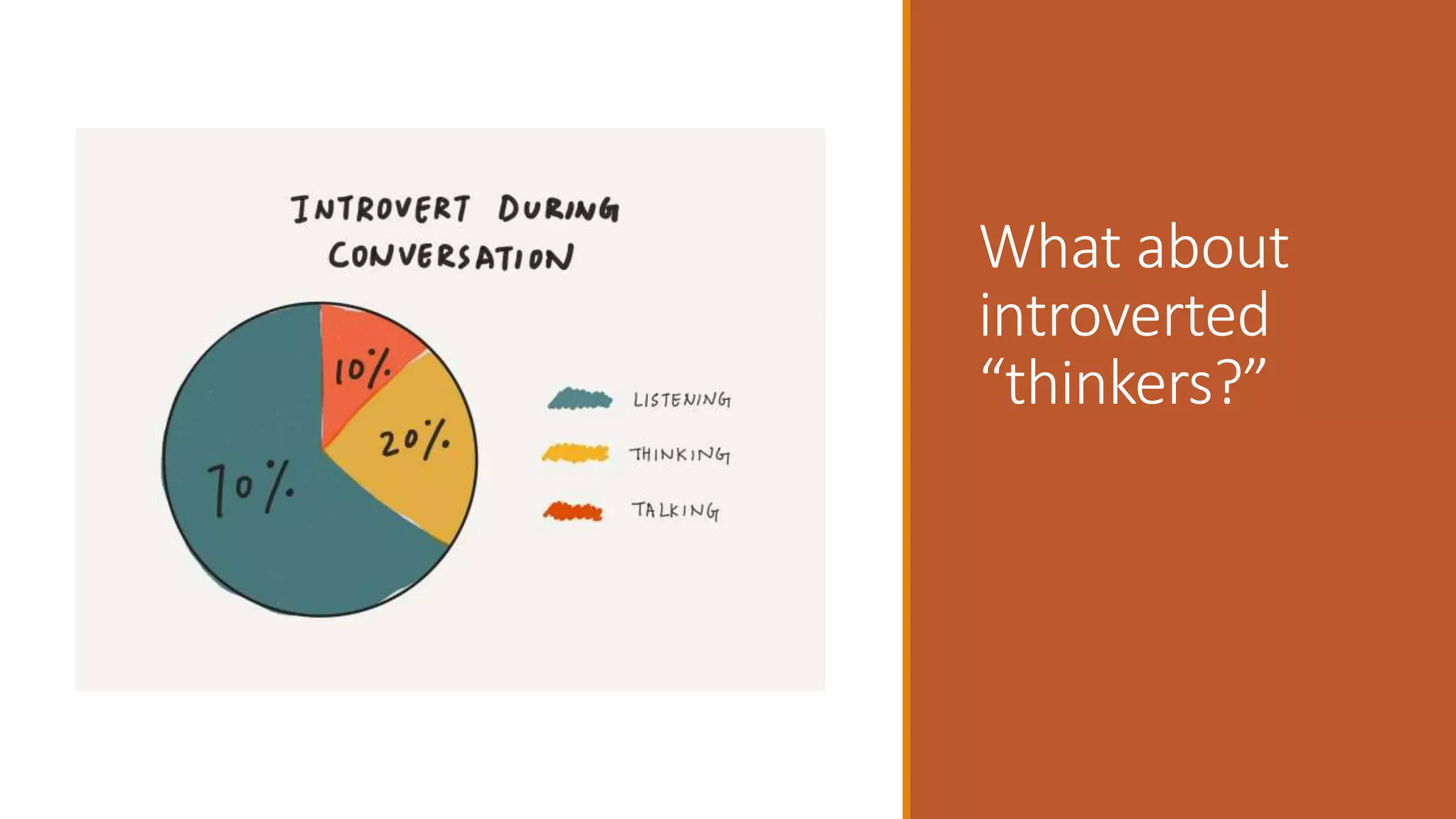 What about
introverted
“thinkers?”
 