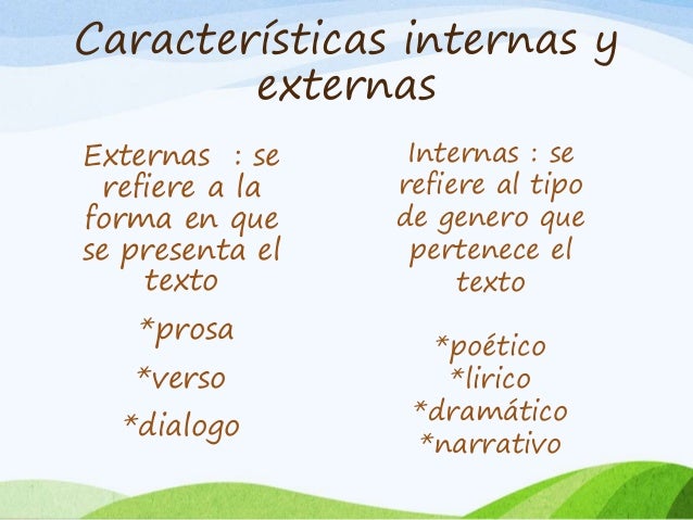 Caracteristicas Internas Y Externas Del Texto - vrogue.co