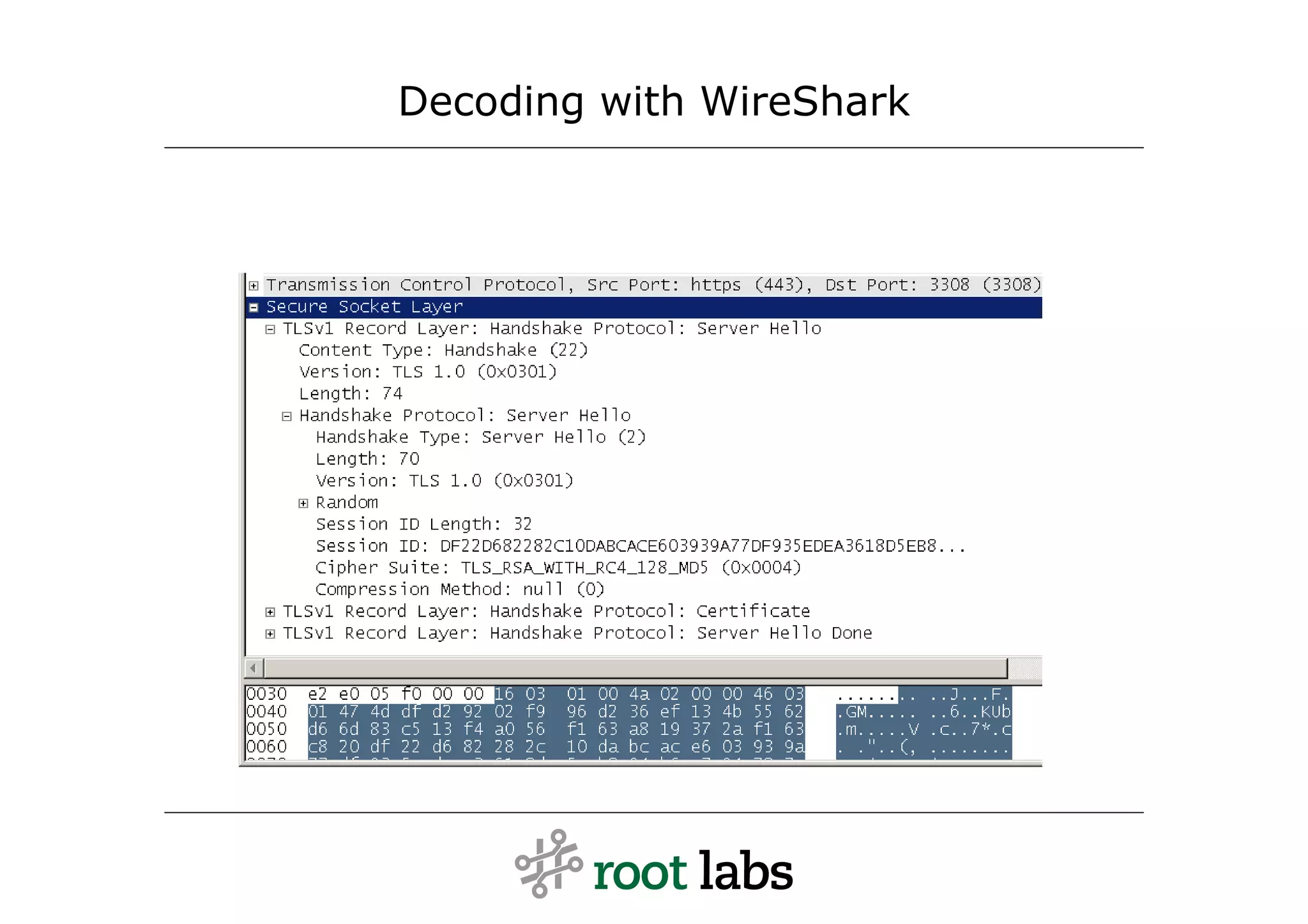 Decoding with WireShark
 